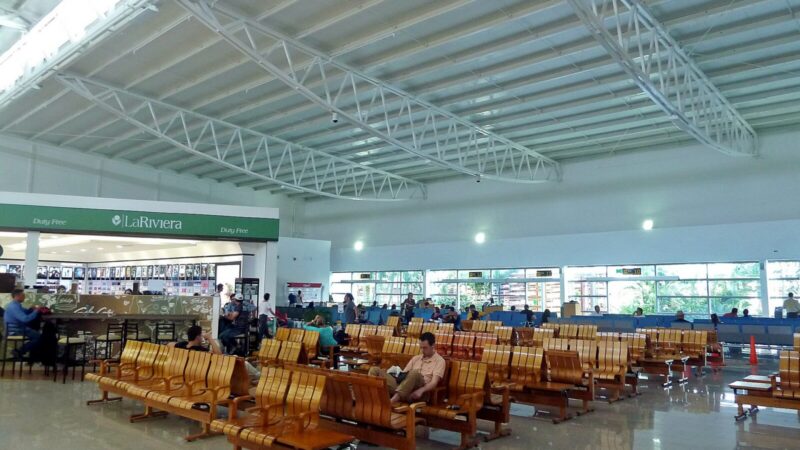 Terminal aérea del Aeropuerto Internacional Rafael Núñez, en Cartagena, donde opera el nuevo servicio de transporte en plataforma