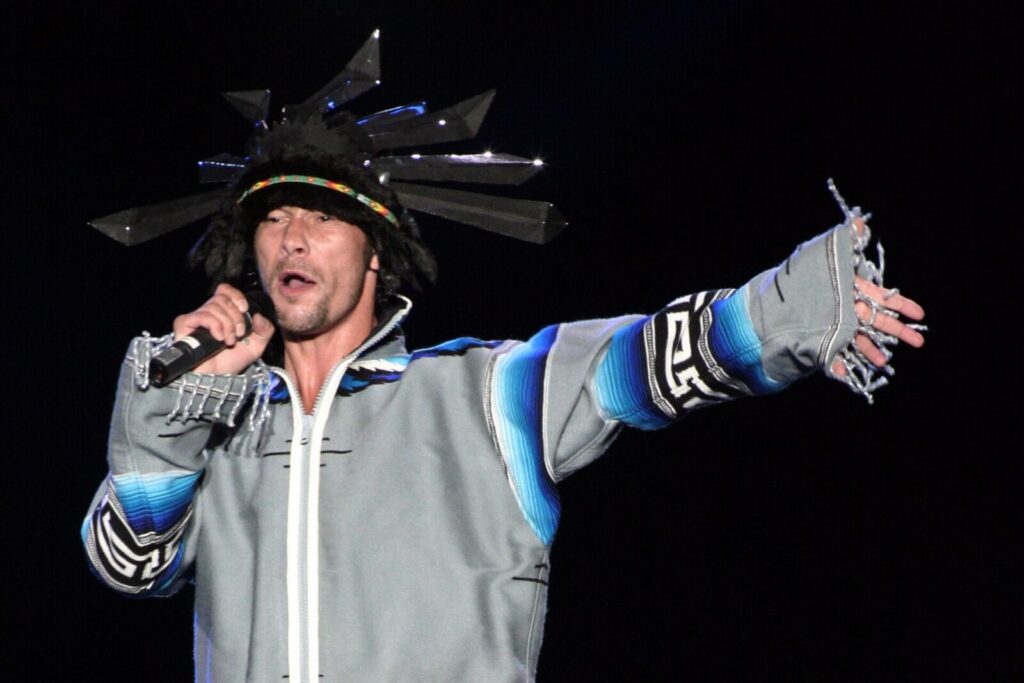 Jay Kay, vocalista de Jamiroquai, durante una presentación en vivo