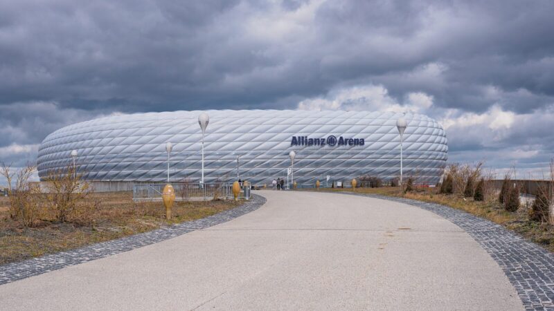 Vista del Allianz Arena durante un partido de Bundesliga del Bayern Múnich