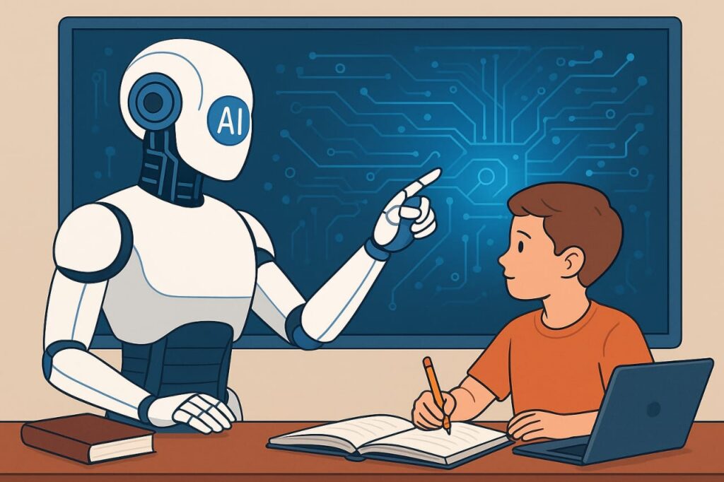 Investigadores trabajando con sistemas de inteligencia artificial en un entorno tecnológico
