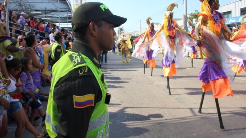 Bailarines y asistentes durante una celebración del Carnaval de Barranquilla