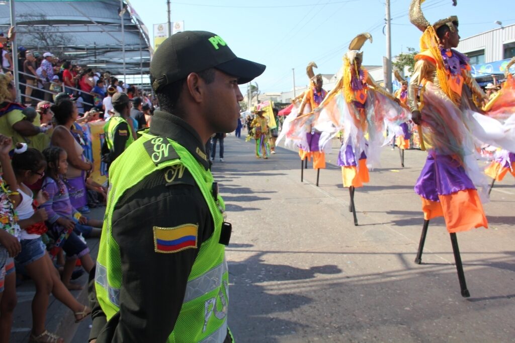 Bailarines y asistentes durante una celebración del Carnaval de Barranquilla