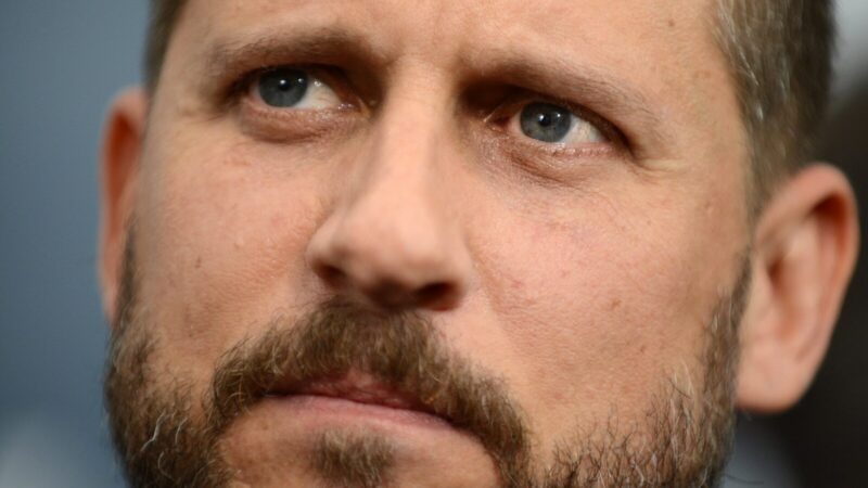 David Ayer, director de cine, en una actuación pública