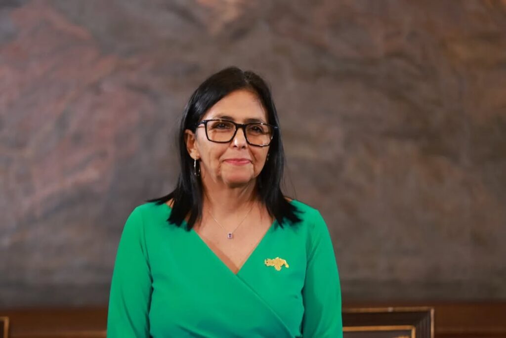 La presidenta interina de Venezuela, Delcy Rodríguez, durante su participación en la Asamblea General de las Naciones Unidas en Nueva York