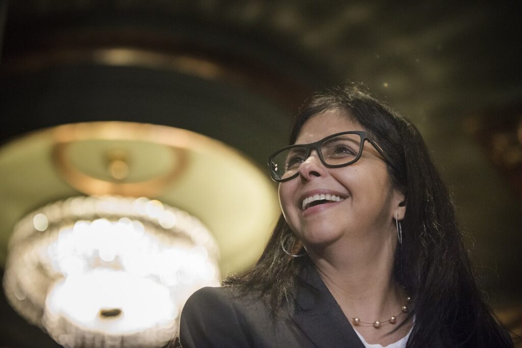 Delcy Rodríguez, presidenta encargada de Venezuela, en una fotografía de archivo.