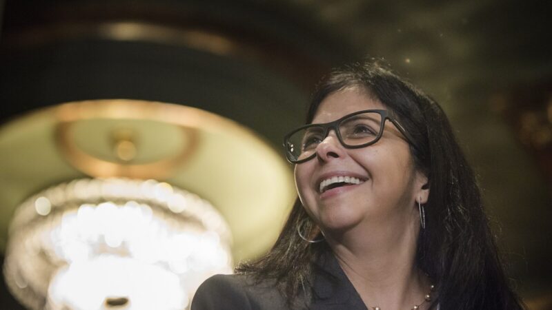 Delcy Rodríguez, presidenta encargada de Venezuela, en una fotografía de archivo.