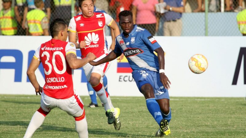 El Independiente Santa Fe durante su partido de cuartos de final de la Copa Sudamericana contra Vasco da Gama