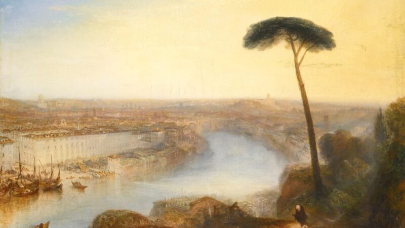 Pintura histórica de William Turner presentada en una exposición de arte antes de su subasta
