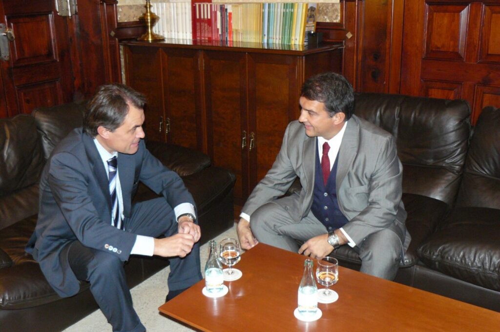 Joan Laporta, presidente del FC Barcelona, durante un evento público