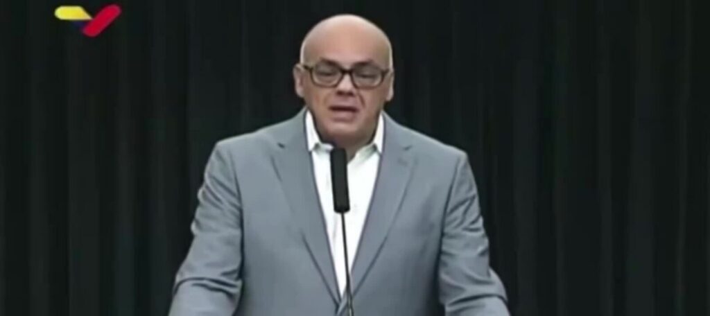 Jorge Rodríguez durante una actividad política en Venezuela