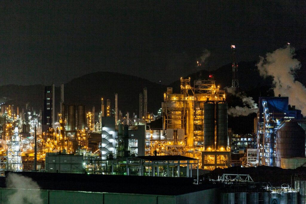 Instalaciones industriales de una empresa petrolera en Colombia