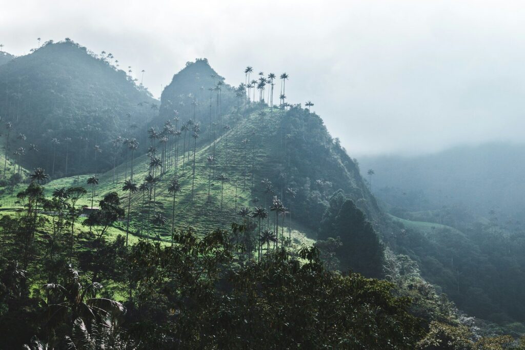 Central hidroeléctrica y embalse en un paisaje montañoso de Colombia