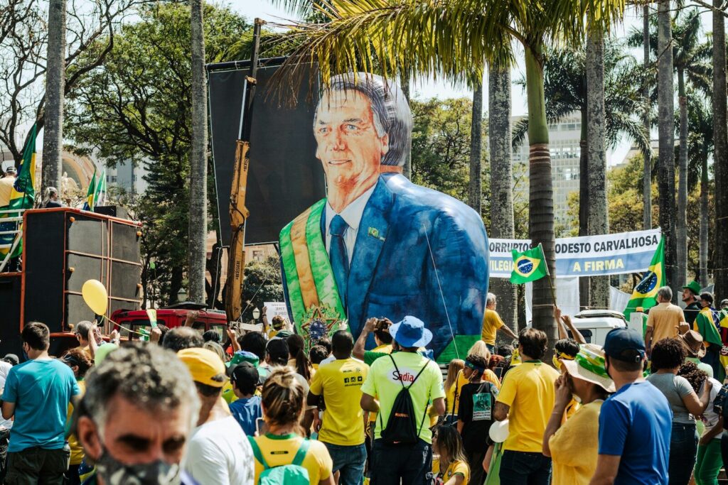 Material y ambiente electoral durante las elecciones presidenciales de Brasil