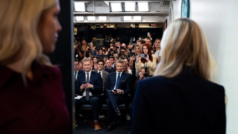 Sala de prensa de la Casa Blanca durante una comparecencia oficial